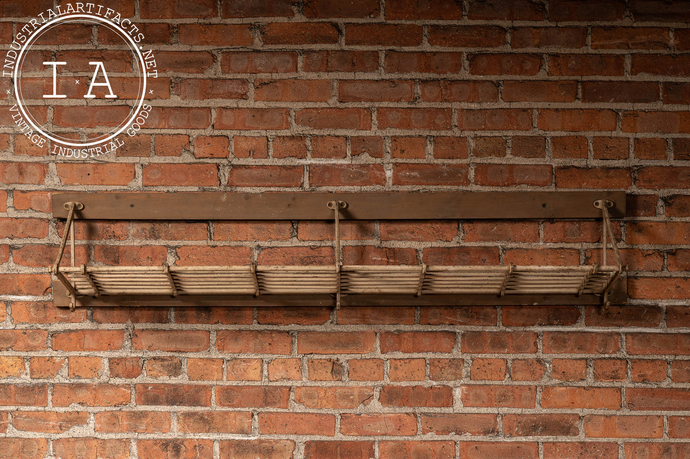 Antique Wall-Mounted Pullman Luggage Rack