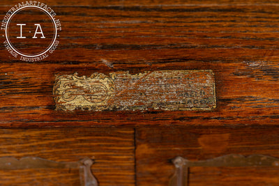 Early 20th Century Tiger Oak Puzzle Box Card Catalog