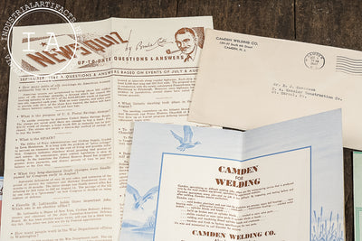 Lot of 6 Vintage News Quiz Calendars Camden Welding Pin-Up Art