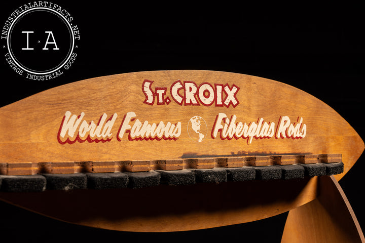st croix graphlite 7 ft rods vintage Vintage Figural St. Croix Fishing Rod Point-of-Sale Display – Industrial Artifacts
