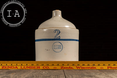 Early 20th Century 2-Gal. Stoneware Crock by Blue Band