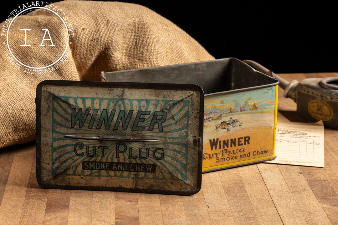 Early 20th Century Winner Cut Plug Tobacco Box – Industrial Artifacts