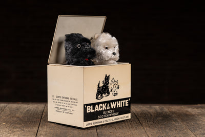 Vintage Black & White Scotch Advertising Animatronic - Scottish Terriers