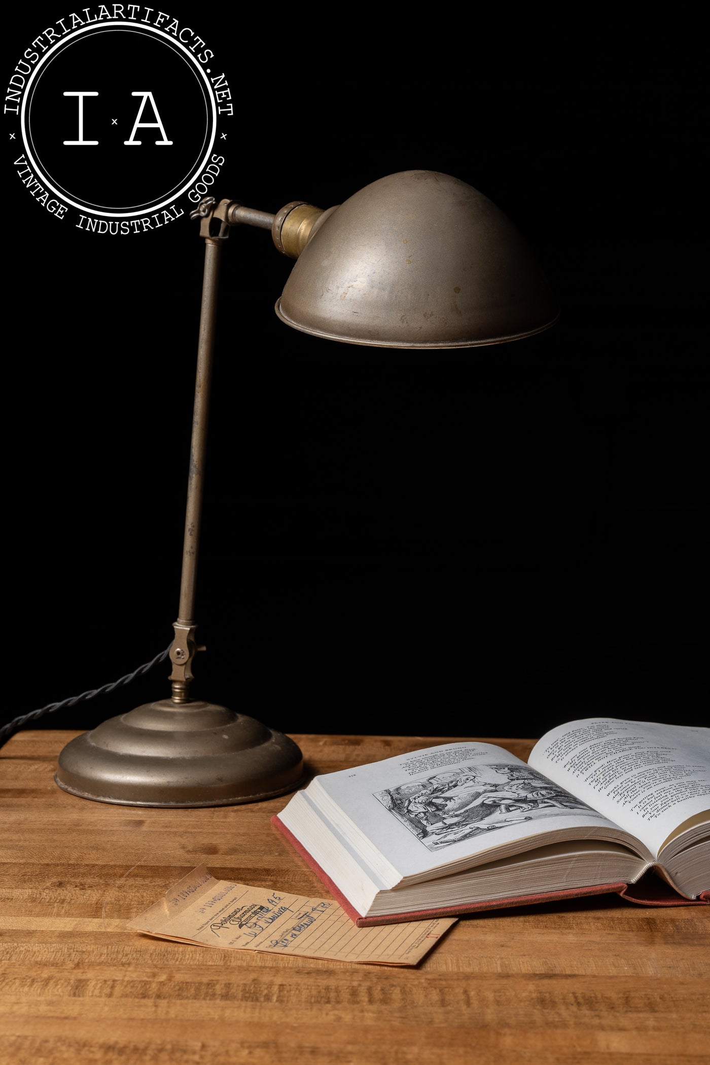 Antique Articulated Brass Faries Desk Lamp Industrial Artifacts