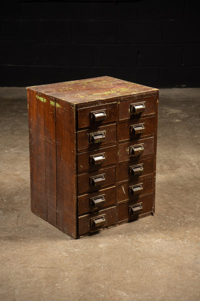 Vintage 12 Drawer Watchmaker's Cabinet