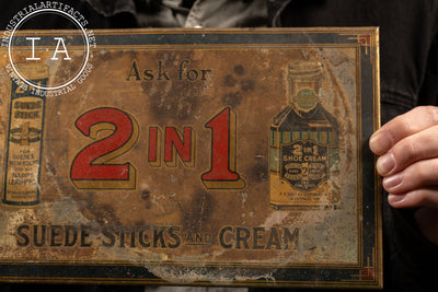 Early 20th Century Shoe Repair TOC Advertising Sign