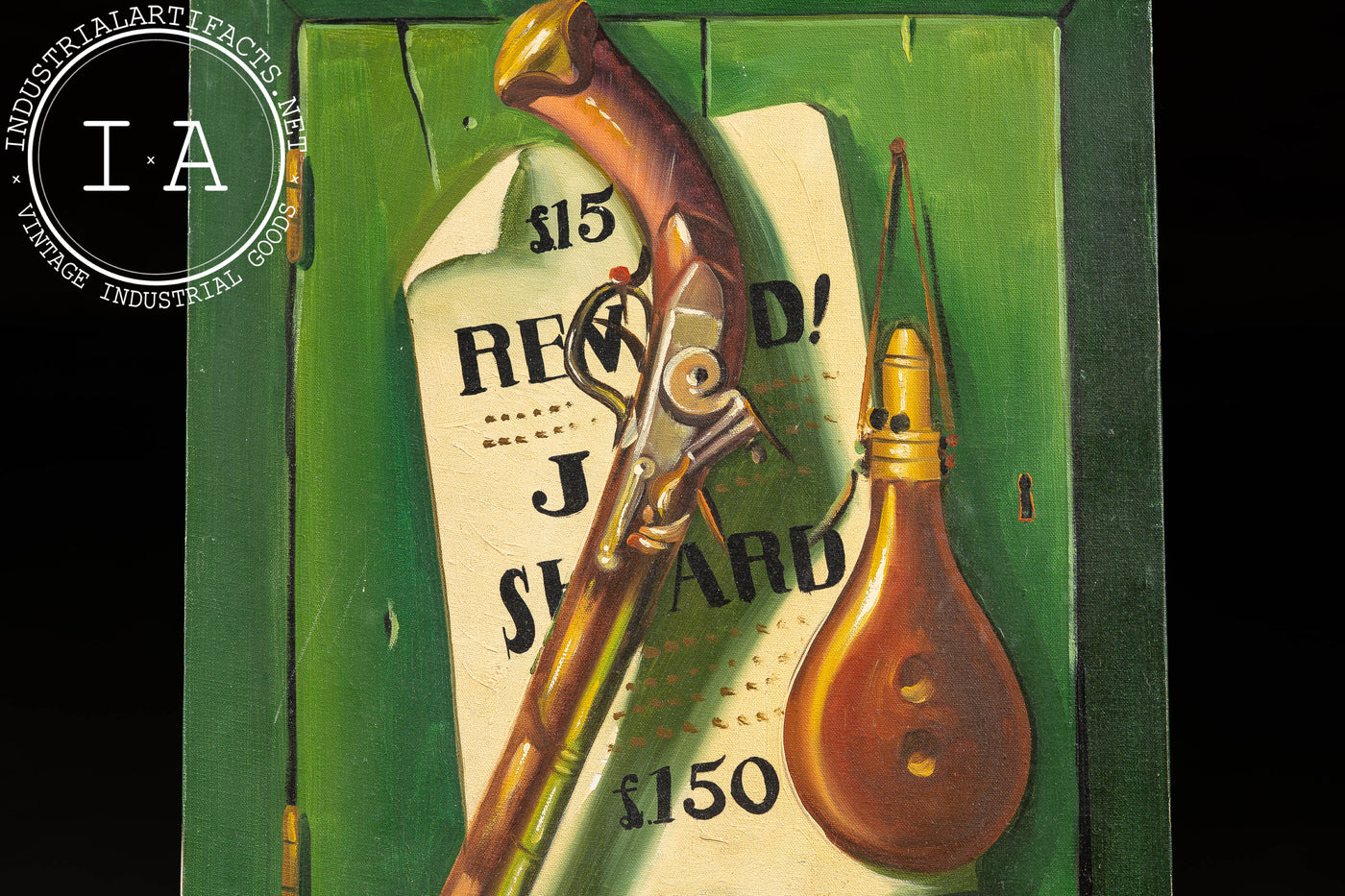 Pistol and Bounty | W. Edward Original Painting, Signed