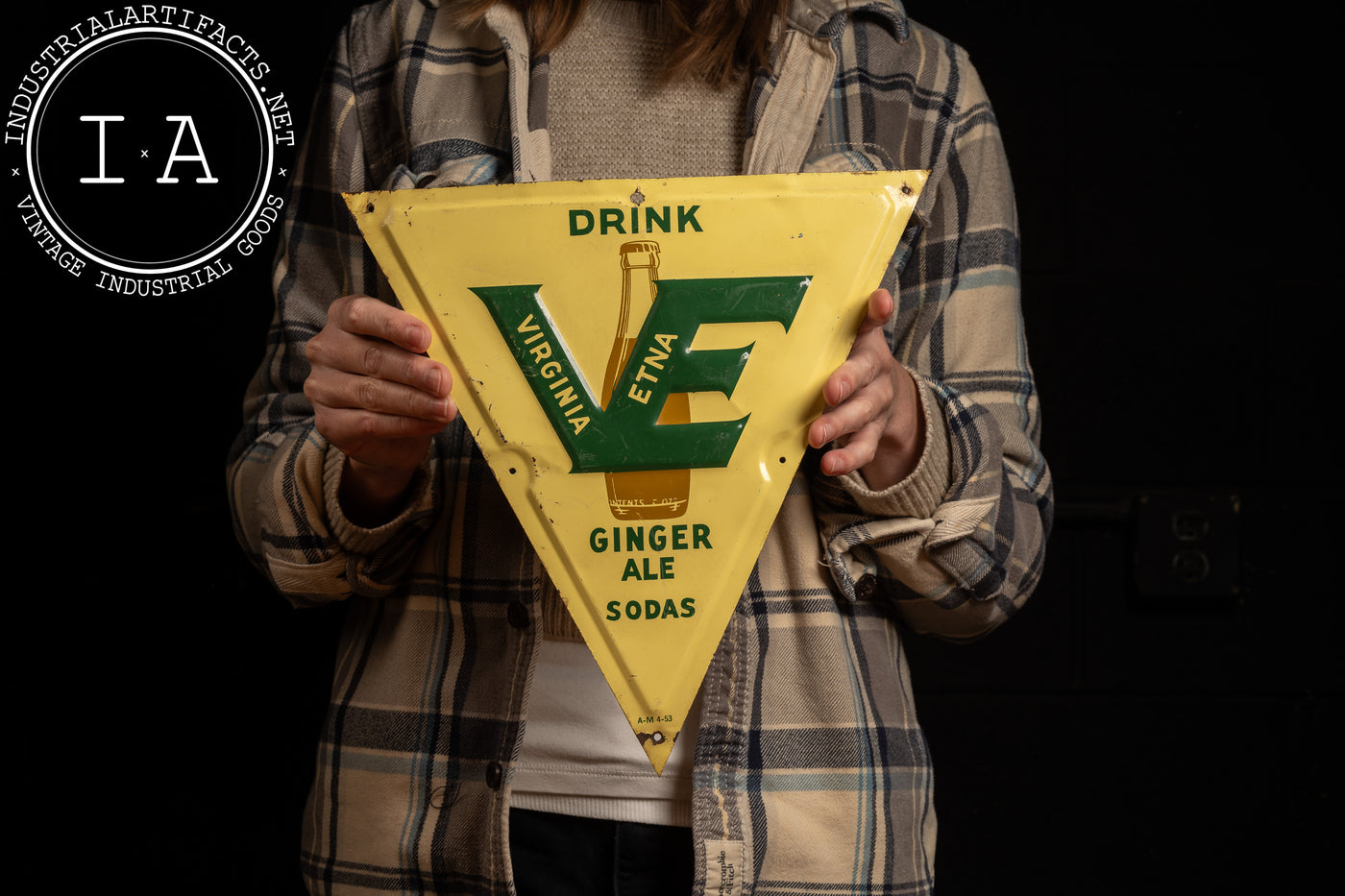 Vintage Virginia Etna Embossed Tin Sign