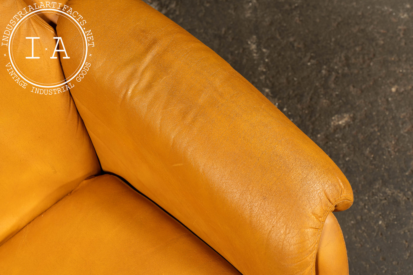 Modernist Scandinavian Armchair with Ottoman by Overman in Orange