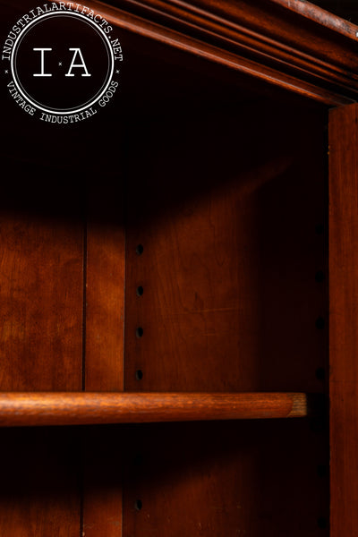 c. 1850 English Mahogany Renaissance Revival Corner Library Cabinet