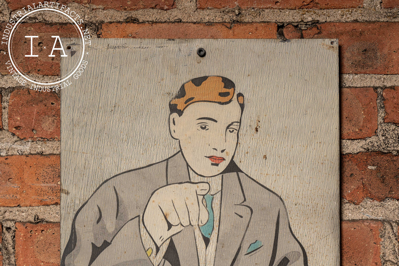 Early 20th Century Hand-Painted "F. L. Grant" Tin Ithaca Sign