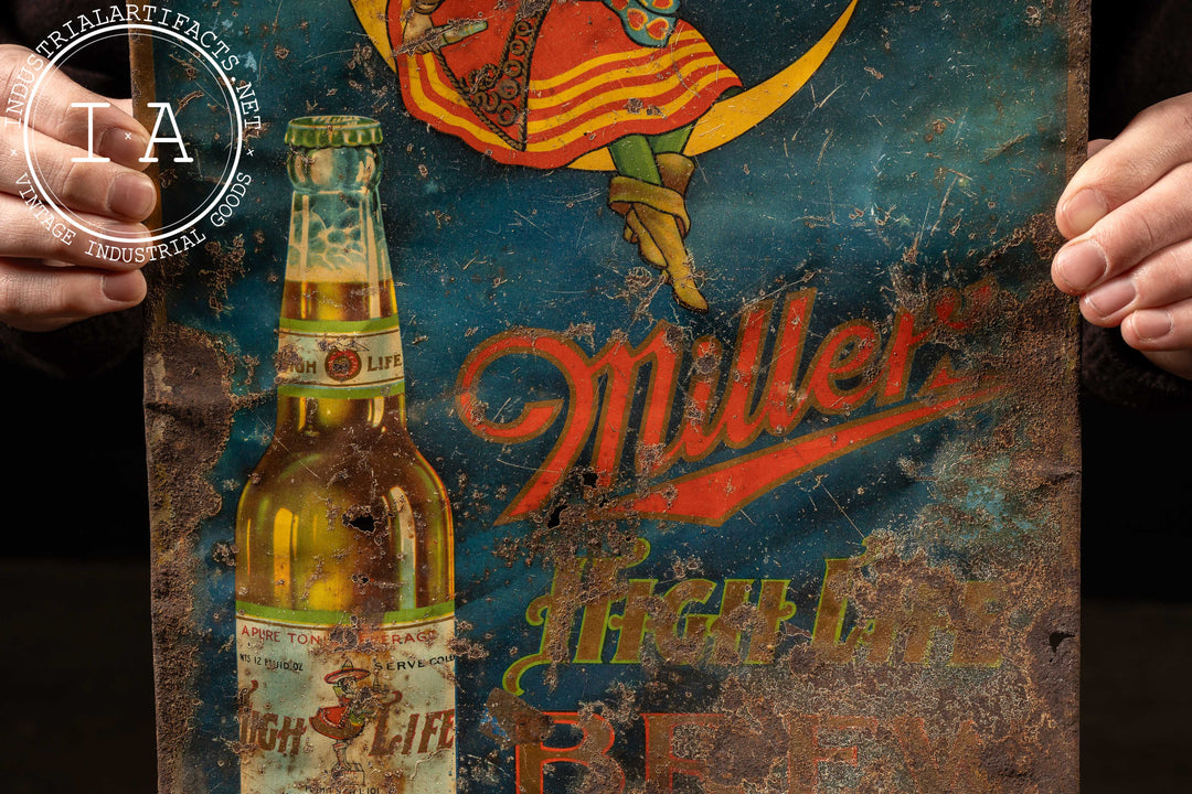 Early High Life Girl in the Moon SST Advertising Sign – Industrial