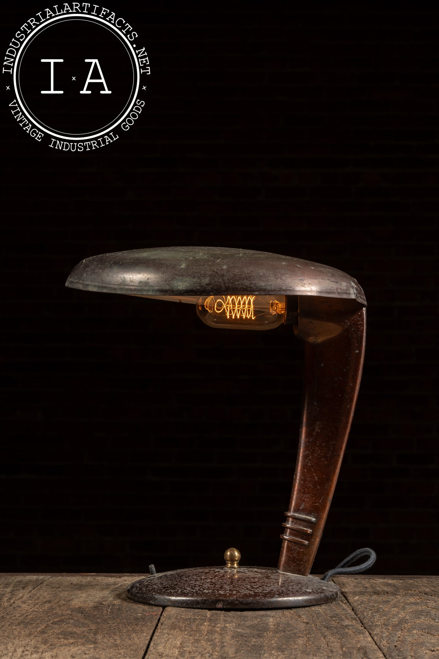 c. 1930 Faries Eye-Saver Cobra Table Lamp