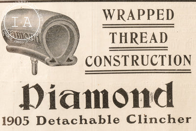 Early 20th Century Framed Diamond Tires Advertisement