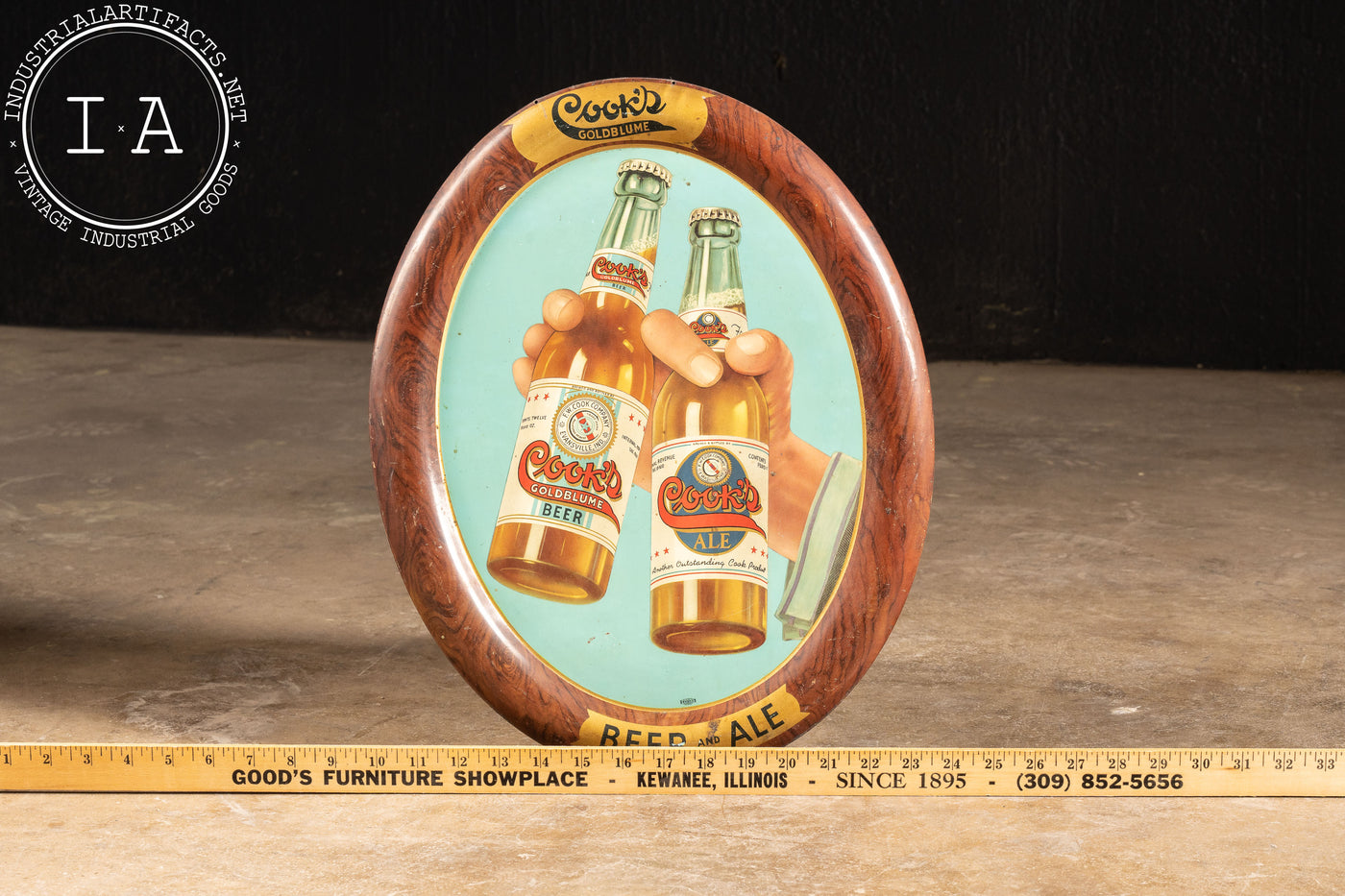 Early 20th Century Cooks Goldblume Beer And Ale Tin Sign