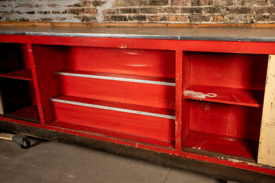 Vintage Streamline Front and Back Bar with Stools