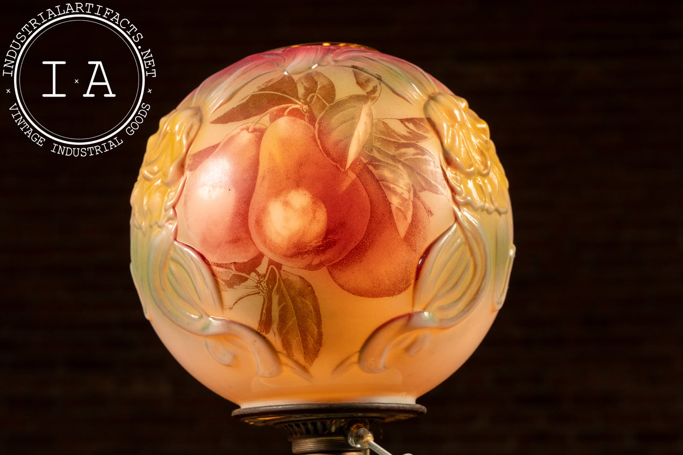 Early 20th Century Hand-Painted Gone With The Wind Parlor Lamp