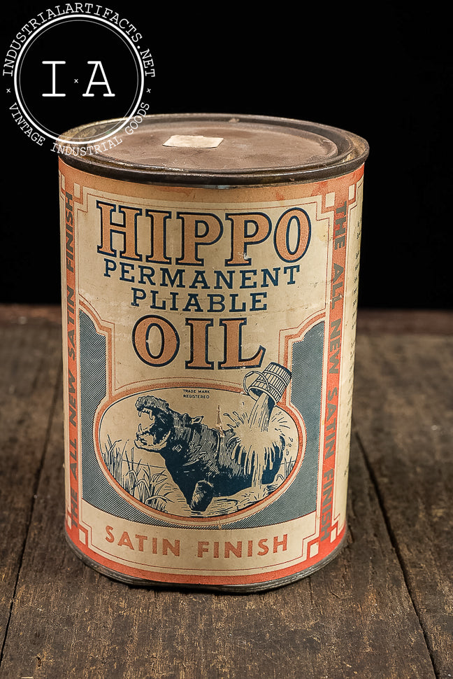 Antique Hippo Permanent Pliable Oil Can