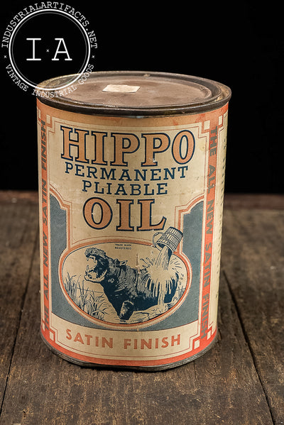 Antique Hippo Permanent Pliable Oil Can