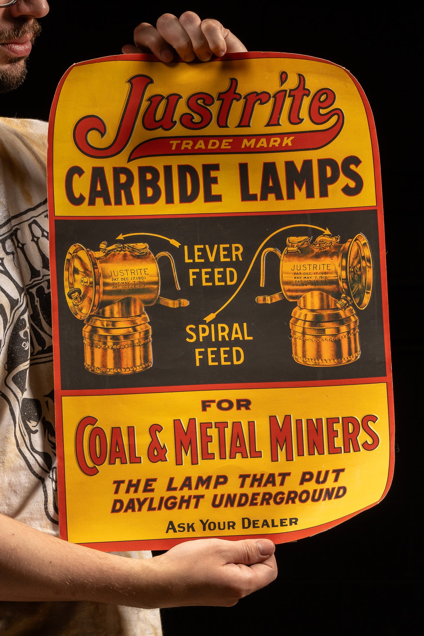 Early 20th Century Justrite Lithographic Print Ad