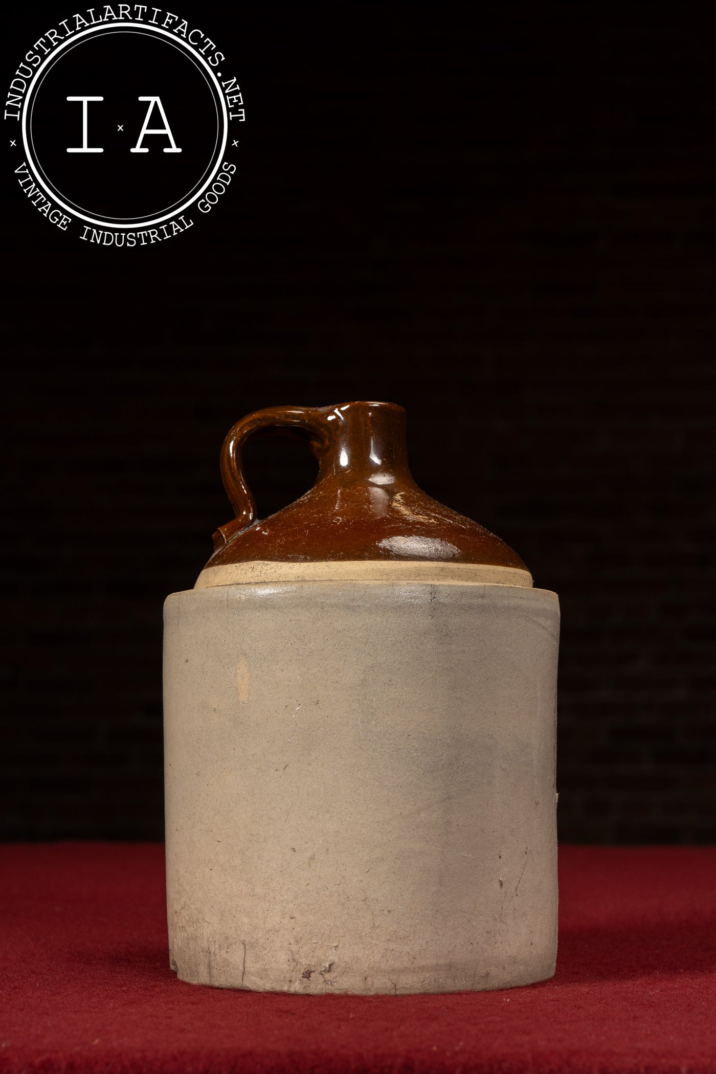 Early 20th Century Western Stoneware 1 Gallon Maple Leaf Jug