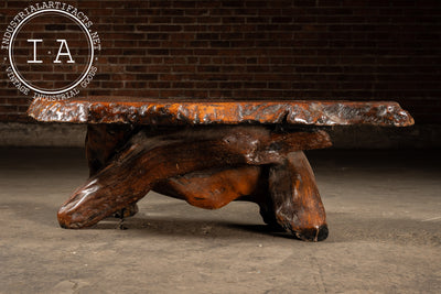 Vintage Redwood Burl Coffee Table