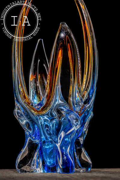 MCM Chalet-Inspired Art Glass Dish in Sapphire