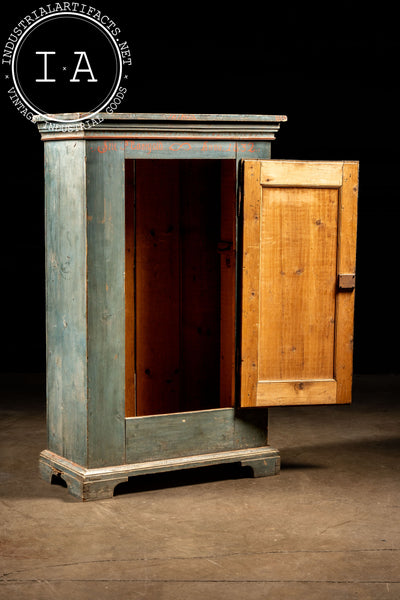 Primitive Swedish Cabinet in Blue