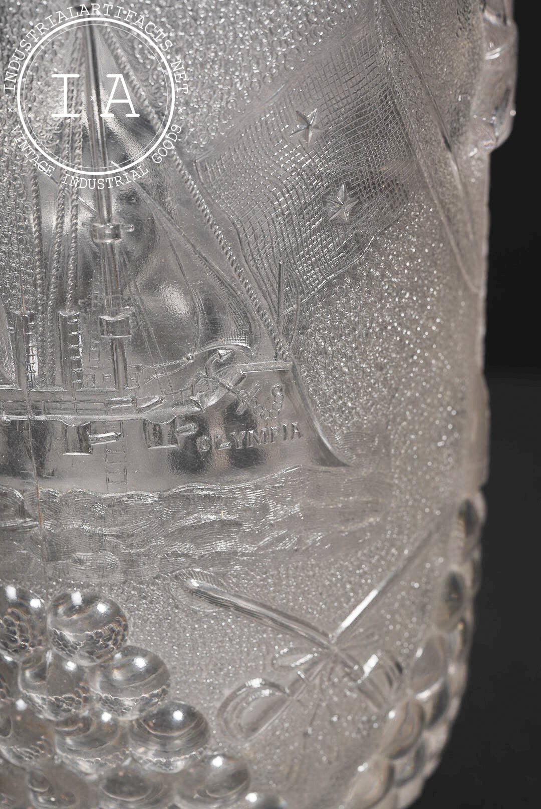 19th Century Admiral Dewey Commemorative Pitcher by Beatty-Brady Glass