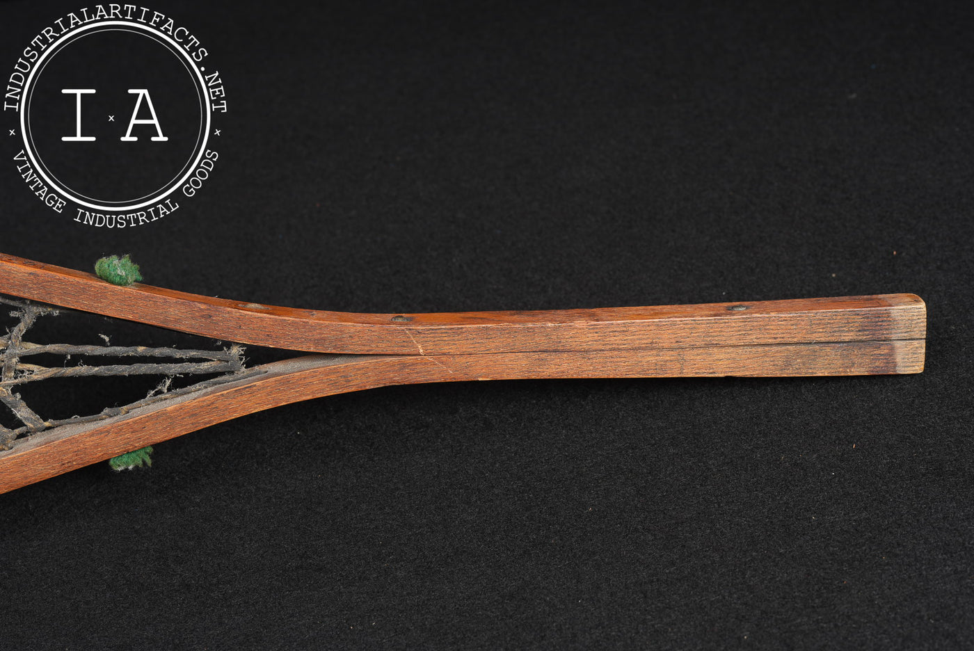 Primitive Wooden Snowshoes with Rawhide Webbing