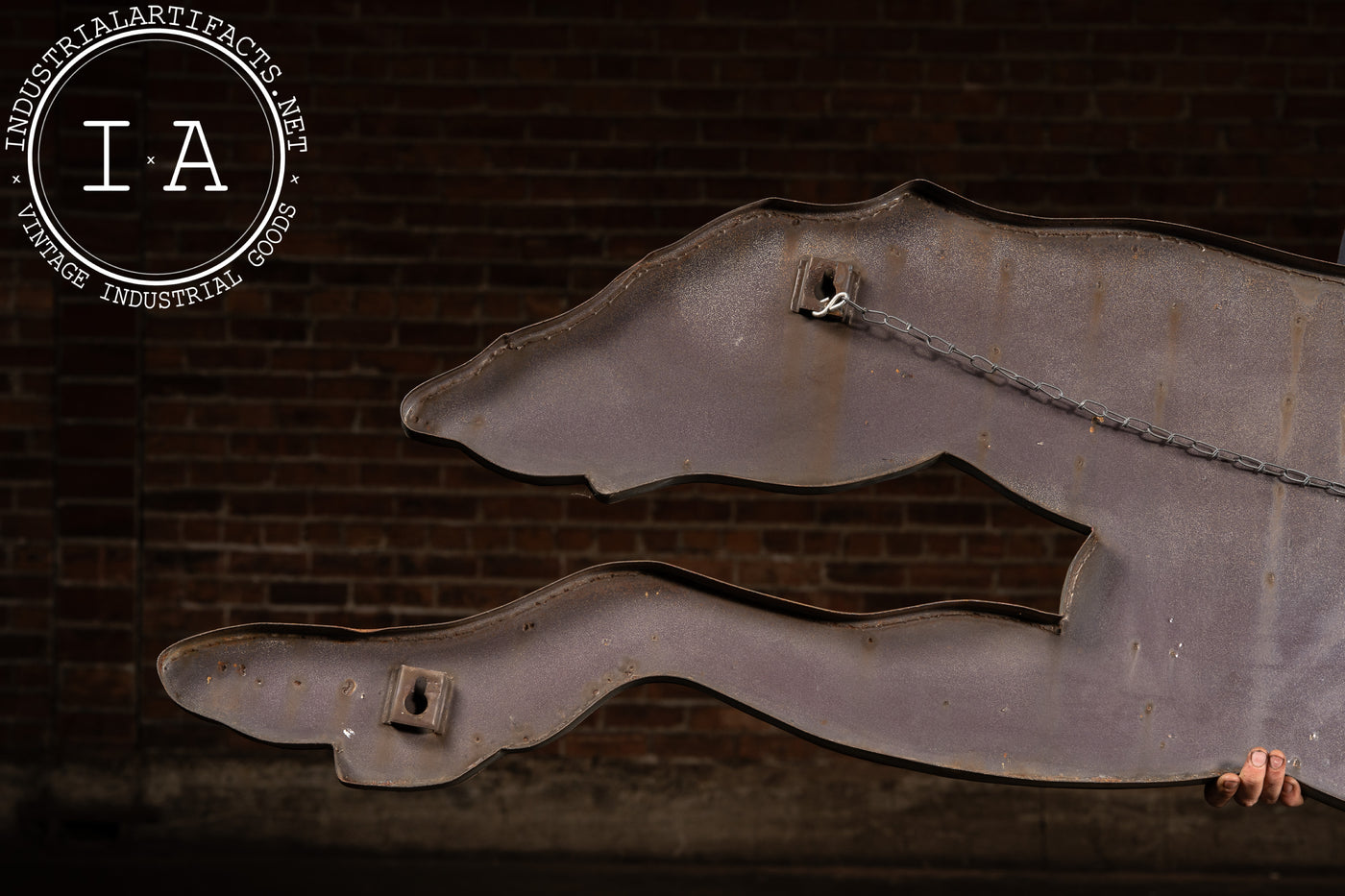 Large Porcelain Greyhound Bus Sign