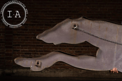 Large Porcelain Greyhound Bus Sign