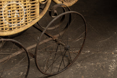19th Century Victorian Wicker Baby Carriage