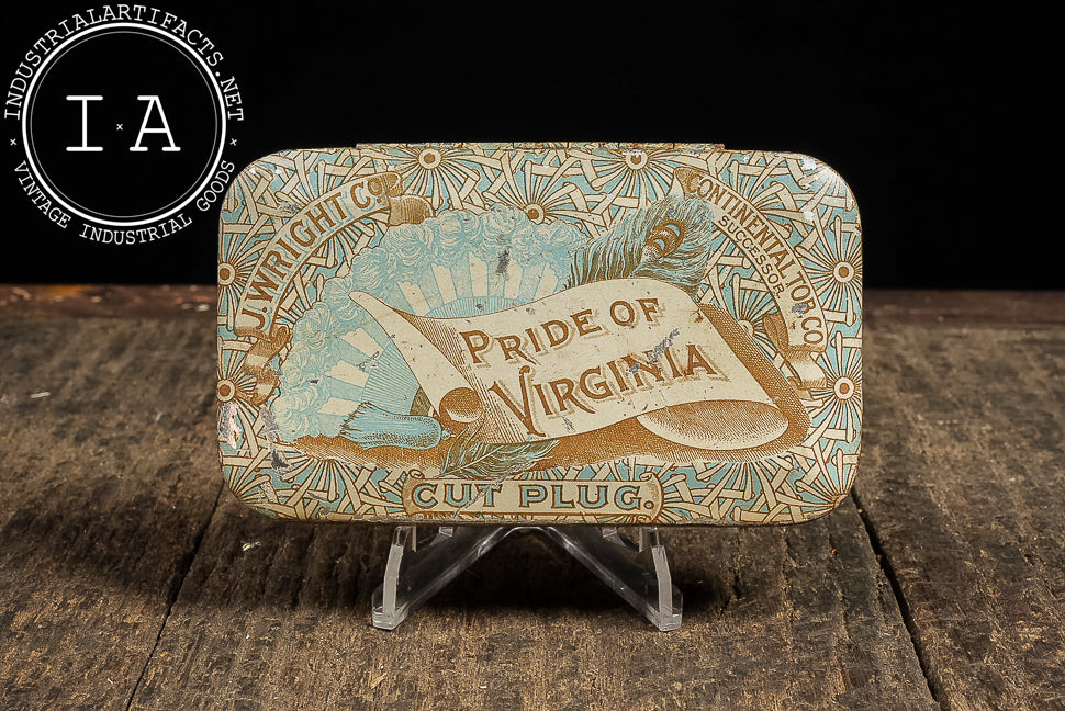 Vintage Pride of Virginia Cut Plug Tobacco Tin