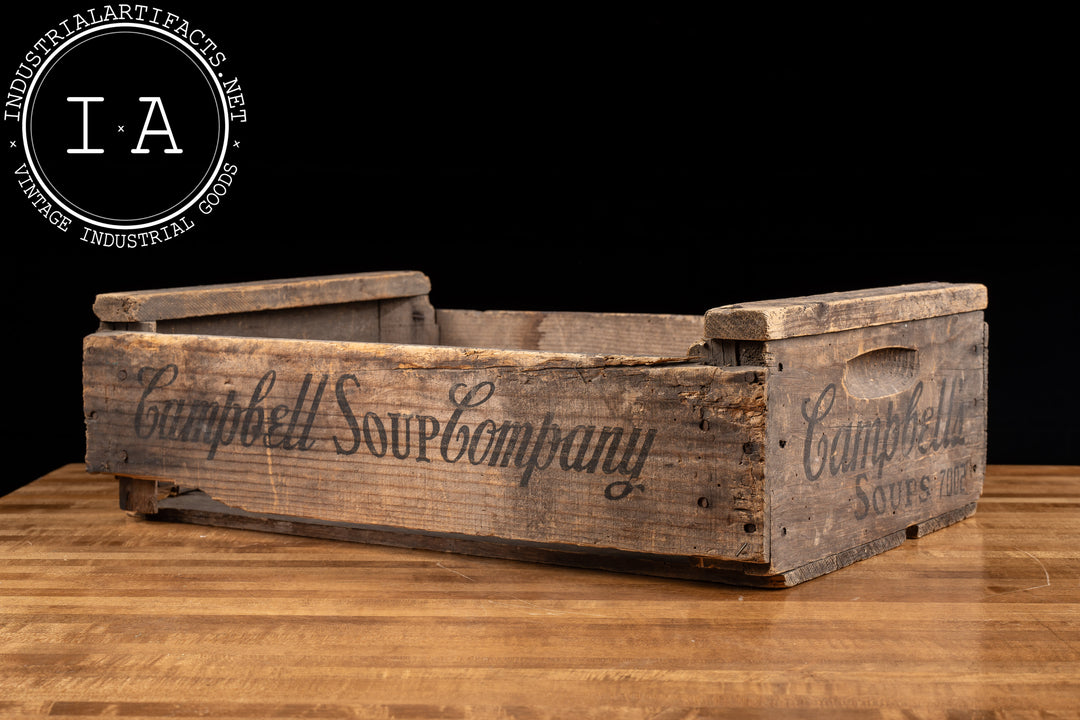 Antique Wooden Campbell's Soup Crate – Industrial Artifacts