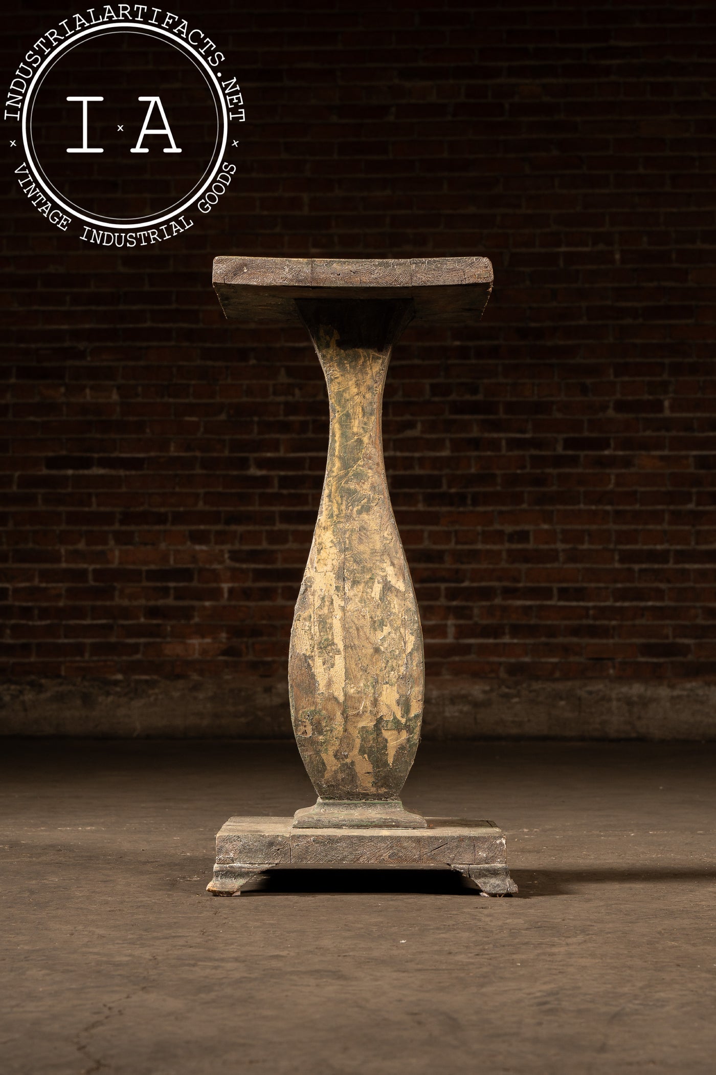 Early Rustic Wooden Sculptural Plant Stand