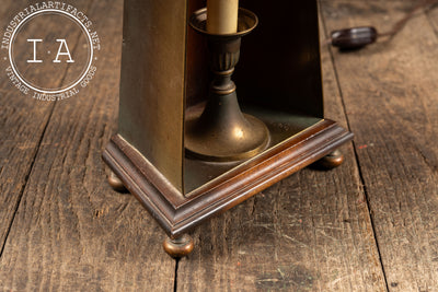 Vintage Brass Candlestick Carriage Lamp by Westwood