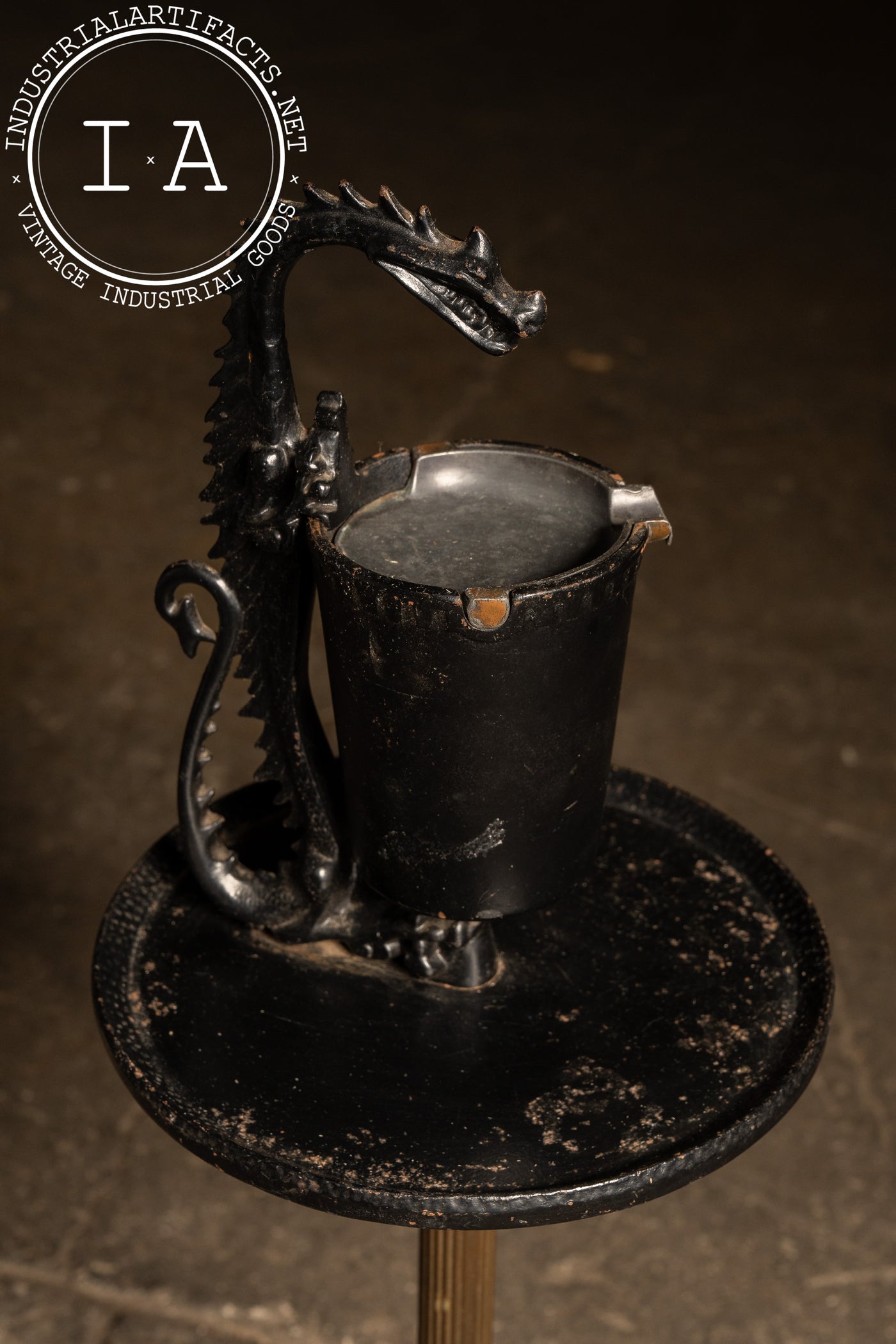 Antique Dragon Smoker Ashtray by Scroll Art
