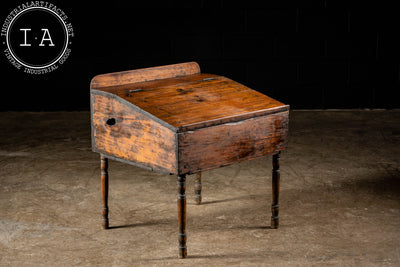 Early 20th Century Pine School Desk