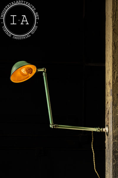 Vintage Ajusco Articulated Task Lamp in Green