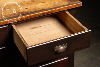 Early 20th Century Apothecary Counter with Drawers and Cupboards