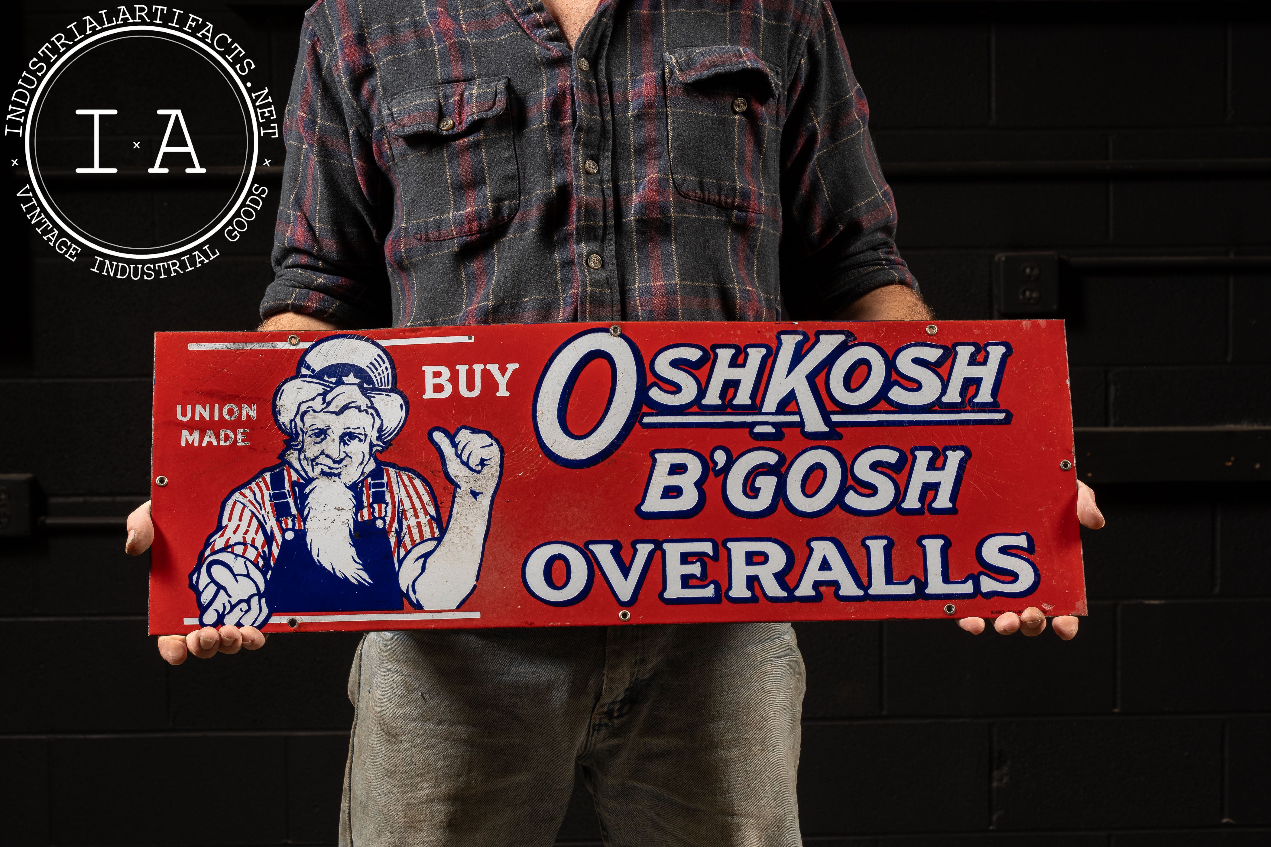 Antique OshKosh B'gosh SSP Sign – Industrial Artifacts