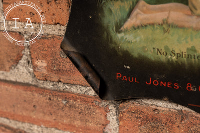 Antique Paul Jones Pure Gin Self-Framed Advertising Sign