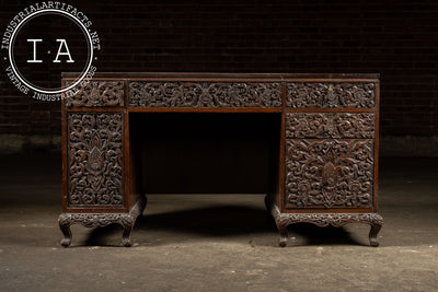 Antique Southeast Asian Carved Rosewood Desk