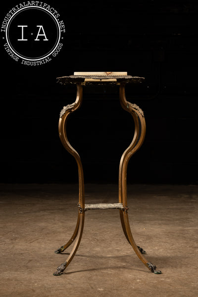 Art Nouveau Brass and Cast Iron Plant Stand