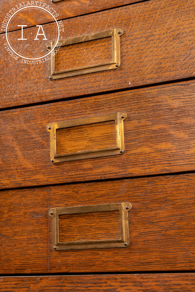 Large Antique Tiger Oak Flat File