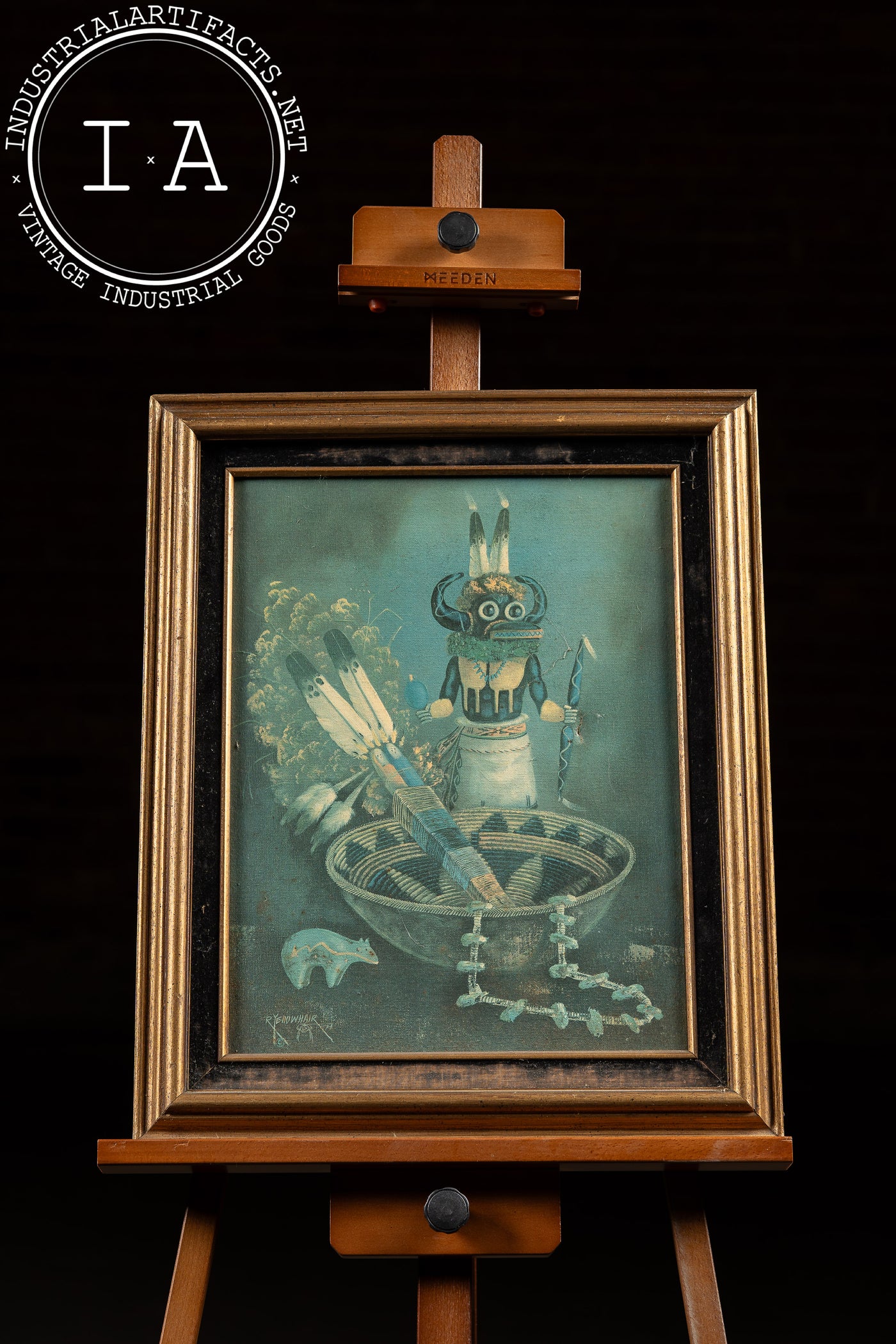 Indigenous Oil Painting On Canvas by R. Yellowhair