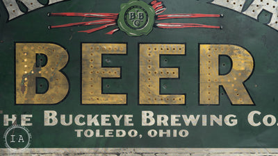 Rare Pre-Prohibition Green Seal Beer Lighted Tin Sign