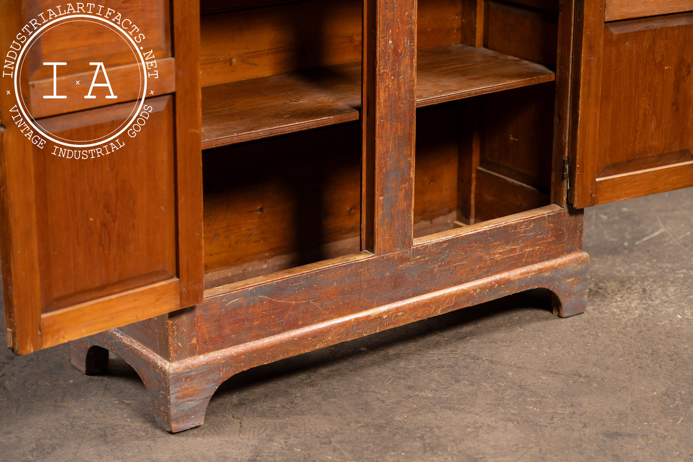 Mid-19th Century Painted Pine Cupboard