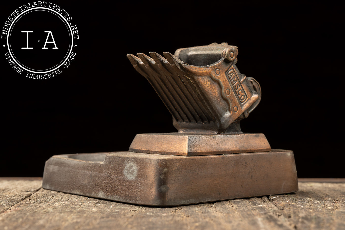 Vintage Cast Brass Ashtray by American Brake Shoe Co. (AMSCO)